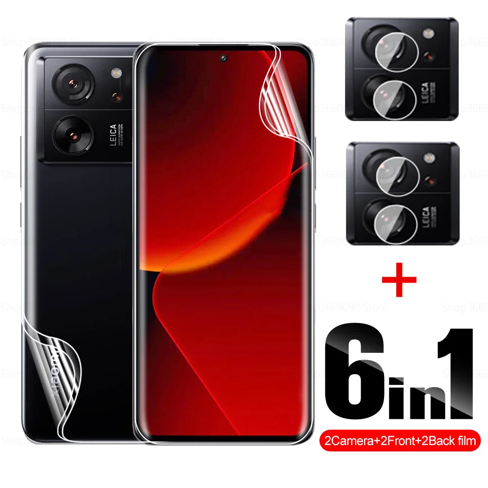 

Гидрогелевая пленка 6 в 1 для передней и задней камеры Xiaomi 13T pro, защита для объектива камеры xiami 13TPro Mi13T Xiaomi13T Pro mi13TPro, чехол