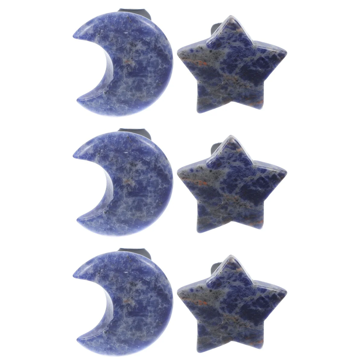 

6 pcs Car Vent Clips Air Outlet Clips Moon Star Clips Crystal Outlet Ornaments