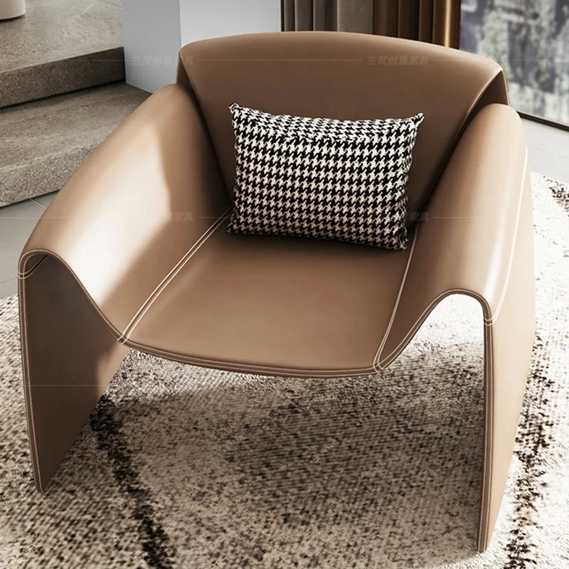 

Индивидуальные декоративные стулья Dinette, удобное кресло для гостиной коричневого цвета, итальянские стулья, современная мебель среднего века для салона, WXH11XP