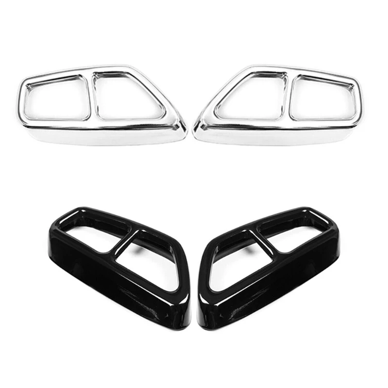 

For 5 Series G30 G31 525li 528li 530i 18-2022 Stainless Steel 2pcs Car Tail Muffler Exhaust Pipe Output Cover Parts Trim K0AF