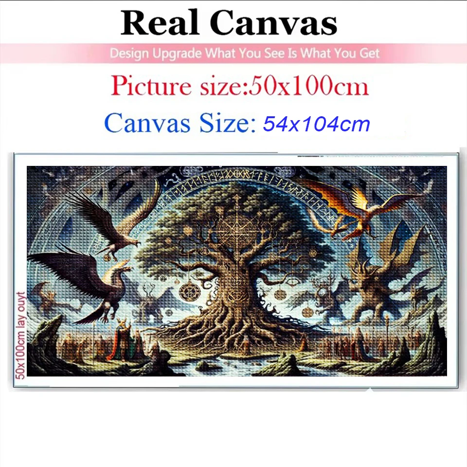 Древо жизни и летающий дракон сделай сам 5D алмазная живопись большой размер