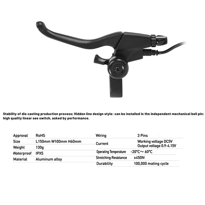 

Mountain Bicycle Disc Brake Lever with Bells Bicycle Brake Handle Bicycle Handle Mountain Bike Accessories