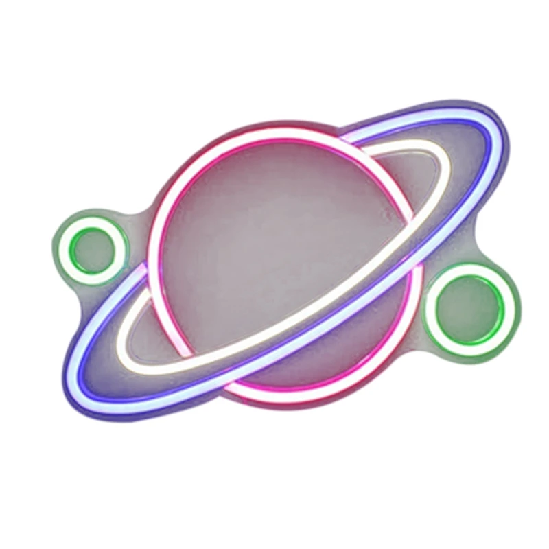 

Hot HG-Planet LED Lights Neon Light Sign Bedroom Decor Neon Sign Night Lamp For Rooms Wall Art Bar Party USB