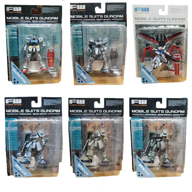 

Bandai Genuine Anime Gundam Action Figure Model Card Hanging Toy 1st and 2nd Generation Collect Ornaments Kids Holiday Gifts