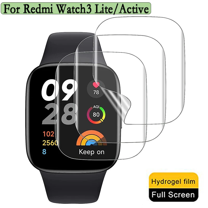 3/6Pcs Pellicola Protettiva Idrogel Per Redmi Watch 3 Active/Redmi Watch3 Lite Watch Soft Clear Pellicola Protettiva Protezione A Schermo Intero