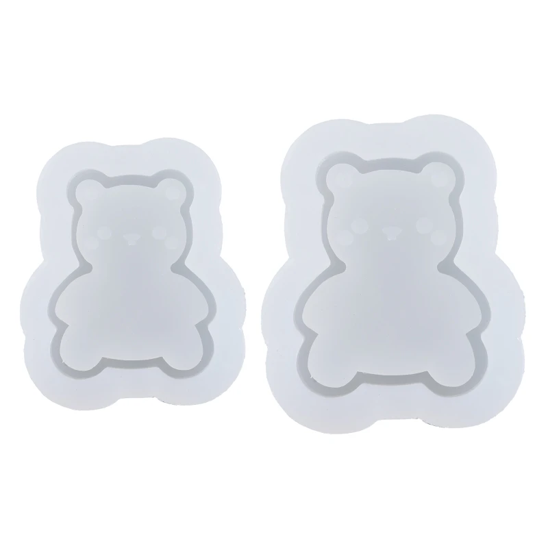 

Блестящие глянцевые силиконовые украшения, форма для большого маленького медведя, форма для брелока «сделай сам», ювелирные изделия, формы ...