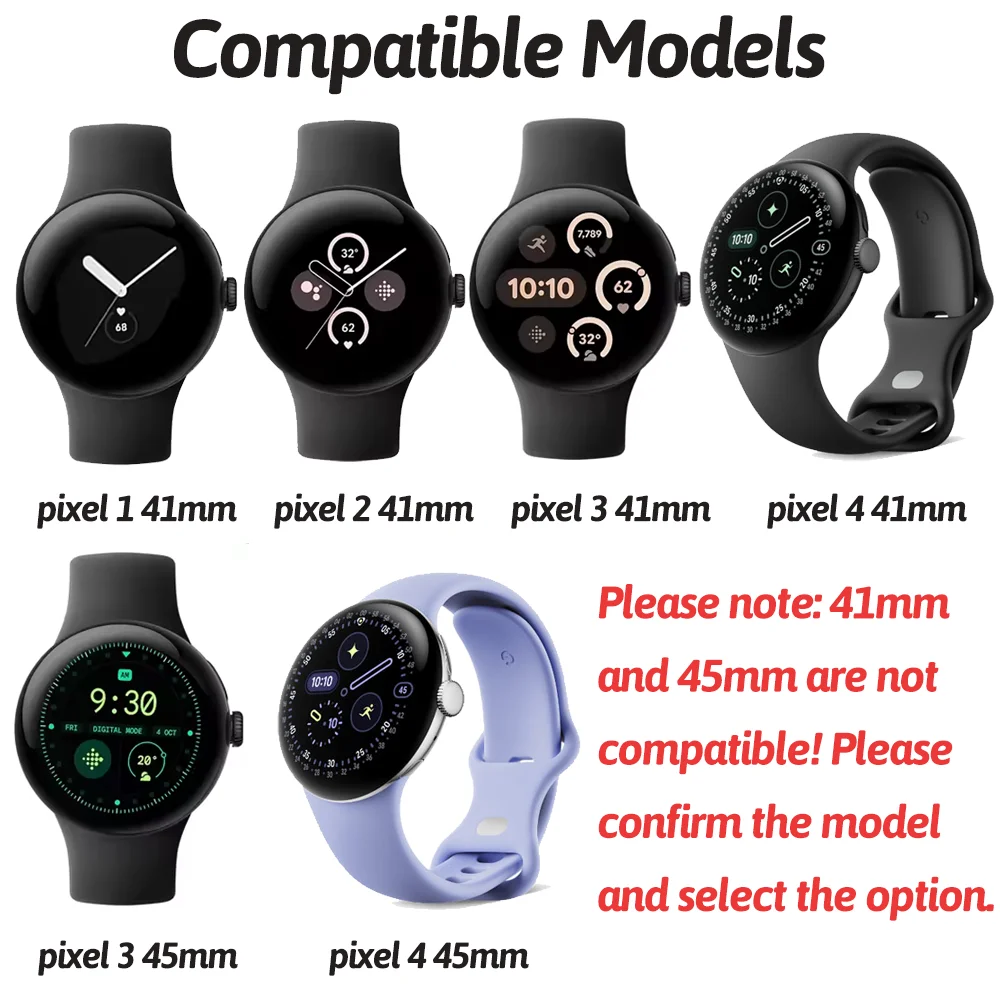Фото Нейлоновый ремешок-петля для Google Pixel Watch 4, ремешок 3, 41 мм/45 мм, спортивный удобный плетеный браслет Correa для ремня Pixel 2, 41 мм №2