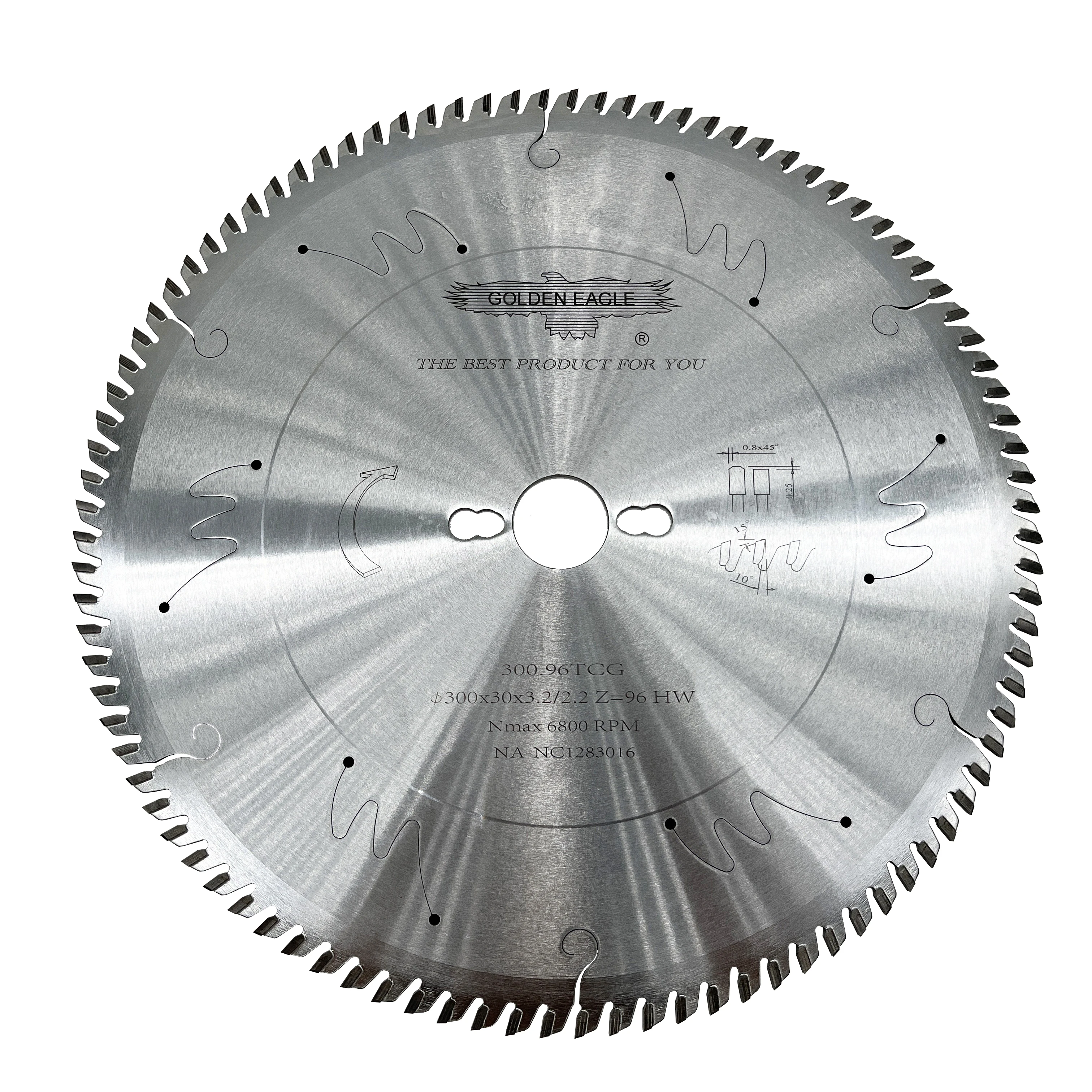 GOLDEN EAGLE 300X3.2/2.2X30X96Z ATB TCG woosworking panel table saw blade for cutting wood tct circular saw blade