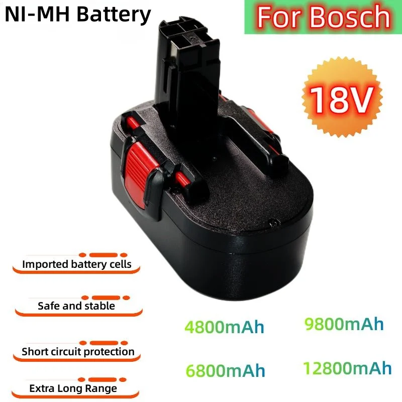 

4800mAh/6800mAh/9800mAh/12800mAh/ 18V Power Tool Battery For Bosch SR 960 BAT048 BAT119 GSR 12 BAT043 BAT120 AT038 BAT040 BAT140