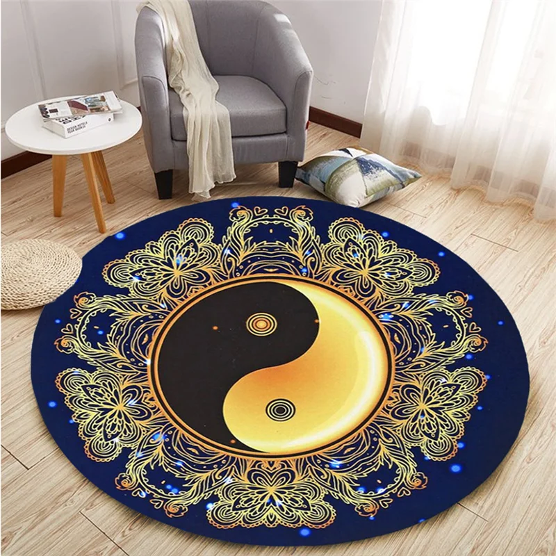

3D Xuanxue Tai Chi Bagua pattern carpet, living room, bedroom sofa decoration carpet, kitchen door mat, anti slip floor mat