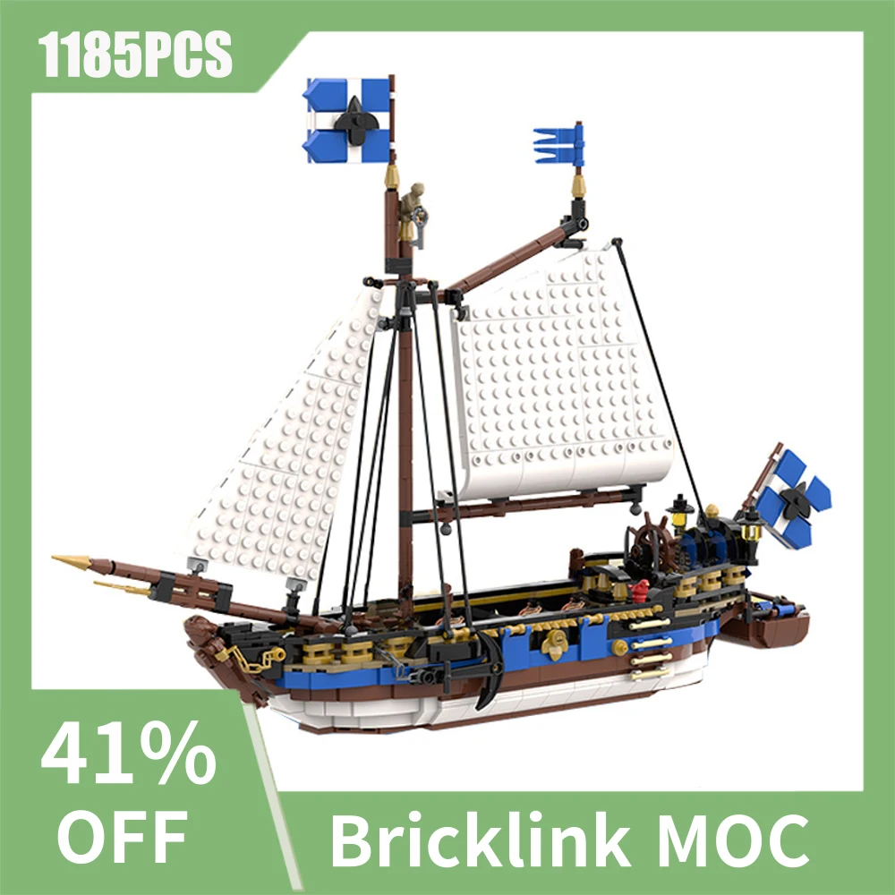 Новинка 1185 шт. средневековая серия пират MOC модульные императорские корабли