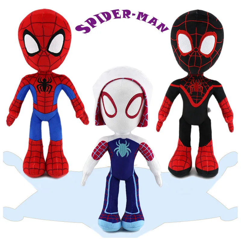 

30cm Marvel Movie The Avengers Anime Cartoon Figure Spider Man Fills Plush Toys Kawaii Cute Stuffed Dolls Child Christmas Gifts