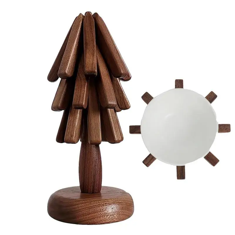 

Table Mats Wooden Mat Placemats For Table Heat Resistant Tea Coffee Cup Pad Creative Tree Cup Pad Coaster Table KitchenAccessory