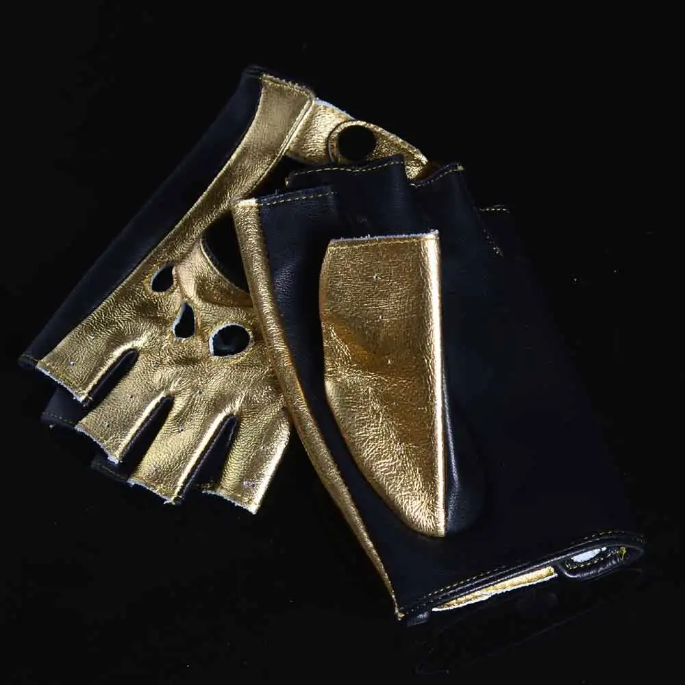 Мужские перчатки из натуральной кожи без подкладки двусторонние кожаные