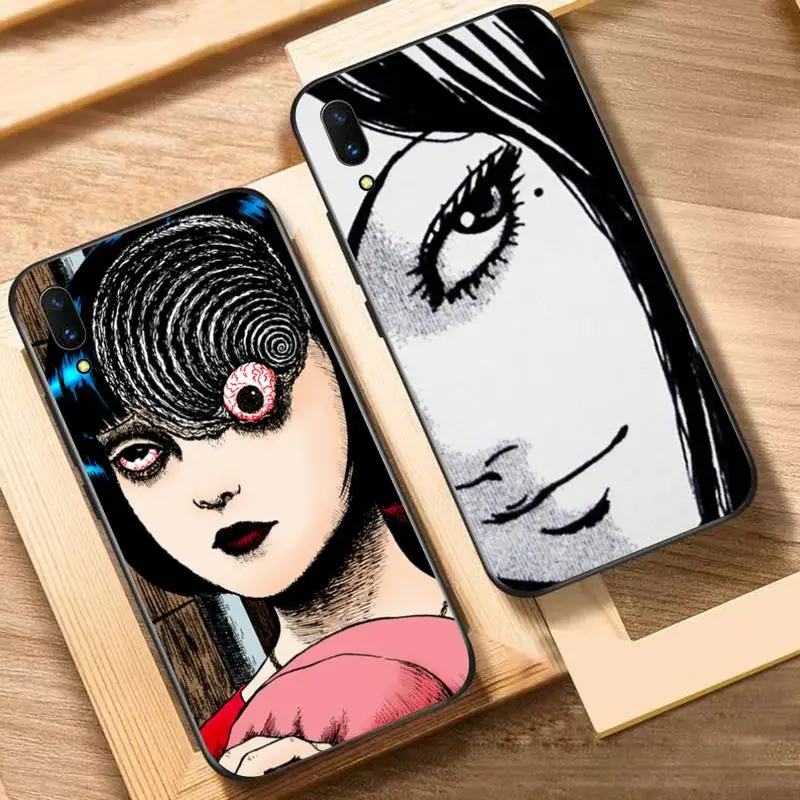 

Junji Ito Tees Horror cartoon Phone Case for Vivo Y91C Y11 17 19 17 67 81 Oppo A9 2020 Realme c3