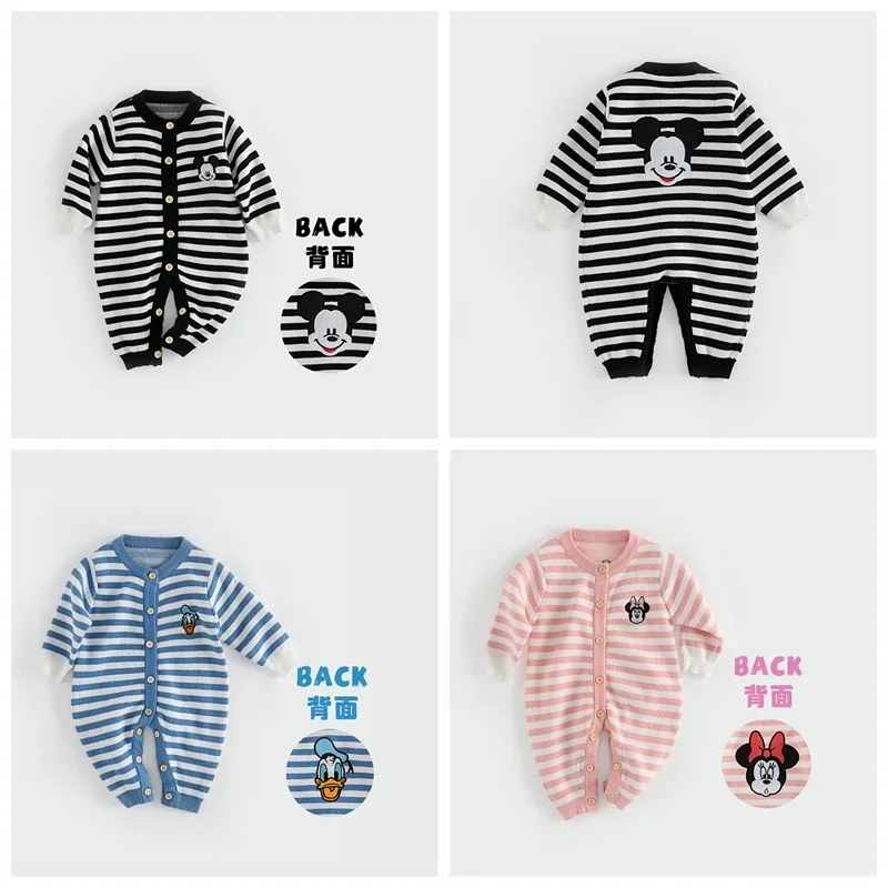 Детский Трикотажный Хлопковый комбинезон с длинным рукавом