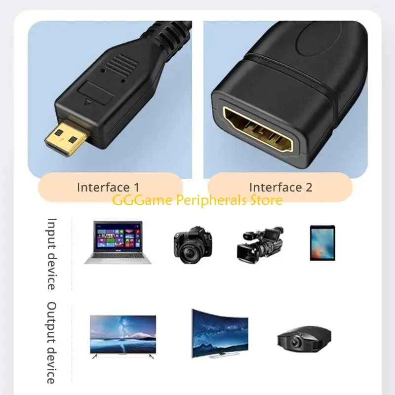 Фото U55B MicroHDMI адаптер «папа-мама» для образовательного обучения и обмена мультимедиа с высокой прочностью №2
