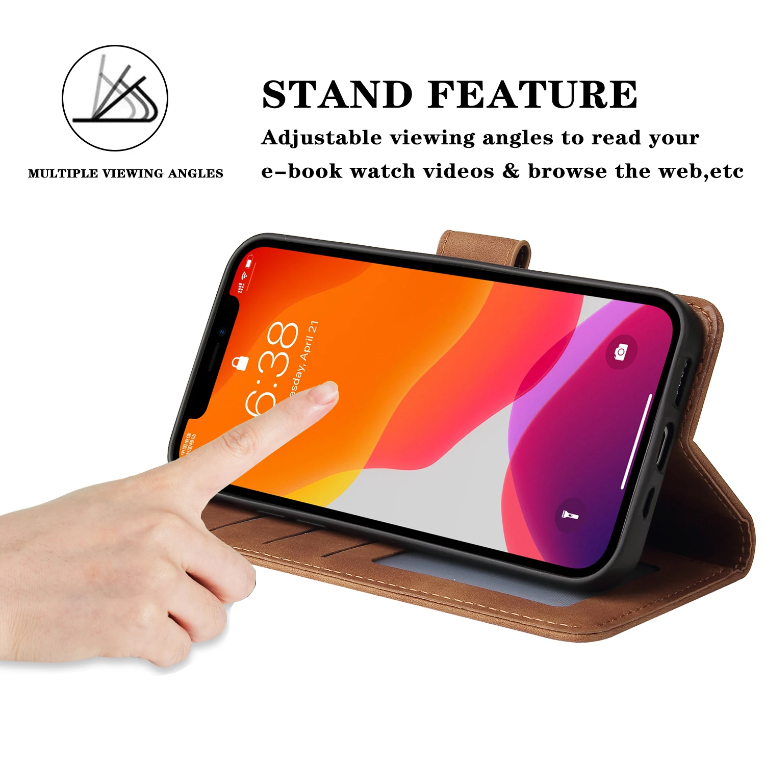 zzxx leather wallet phone case for iphone 13 12 pro max 11 pro xs max xr x se2022 8766s plus flip card slot phone case cover free global shipping