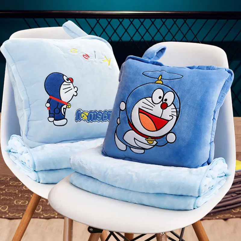 

Three-in-one Doraemon Animation Peripheral Car Pillow Blanket Nap Cushion Pillow Dual-purpose Air-conditioning Quilt Gift