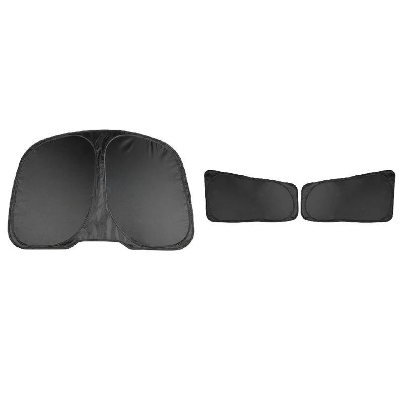 

3X For Tesla Model Y 2021 Car Front Rear Windshield Side Window Privacy Shade Skylight Blind Shading Net B & D