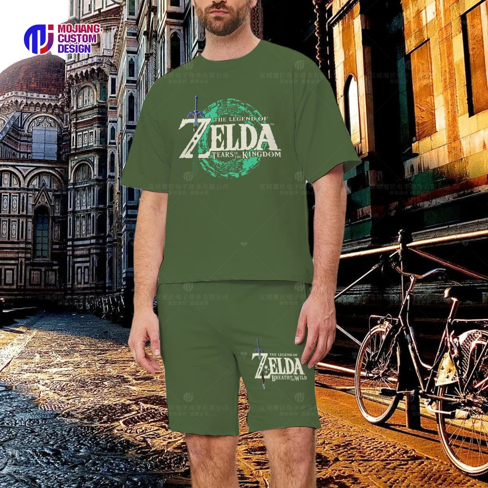 Tears of the Kingdom of Zelda Summer 3DT T-shirt Set Fashion Street Men and Women Hot Selling Printed Shirts Cool Tops Shorts