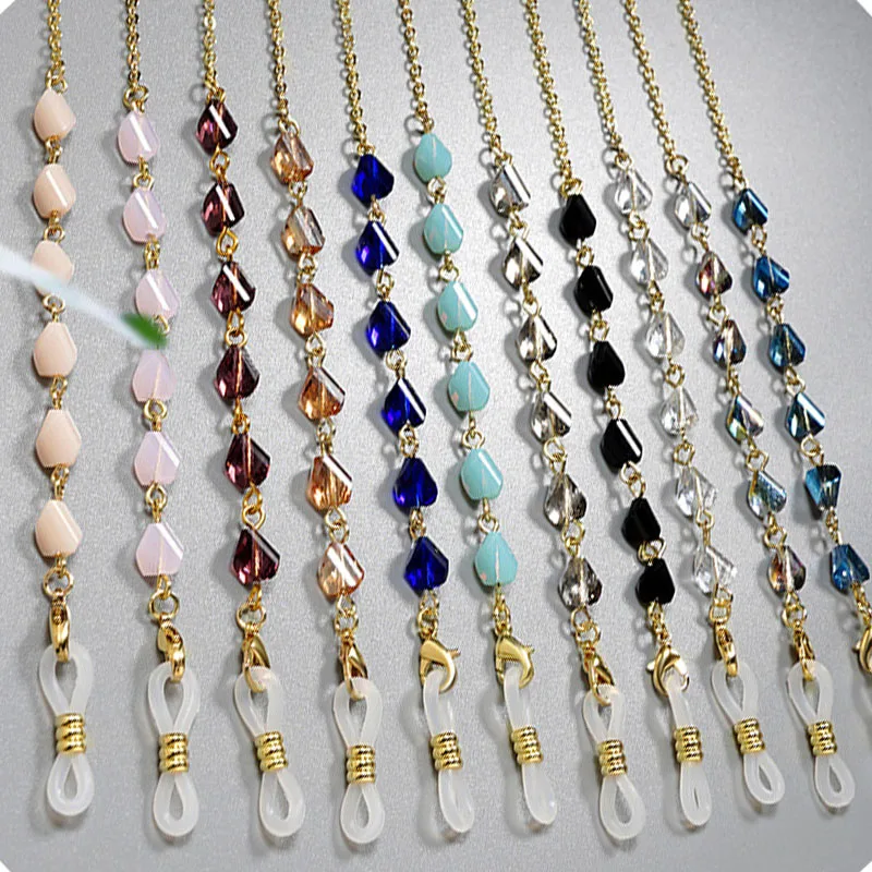

Bohemian Glasses Chain Colored Crystal Strap Women Anti Slip Sunglasses Lanyard Rope
