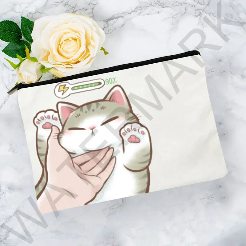 

Cute Kawaii Pencil Case Lovely Cartoon Cat Pencil Bag For Kids Gift makeup case pouch bags for women travel organizer neceser