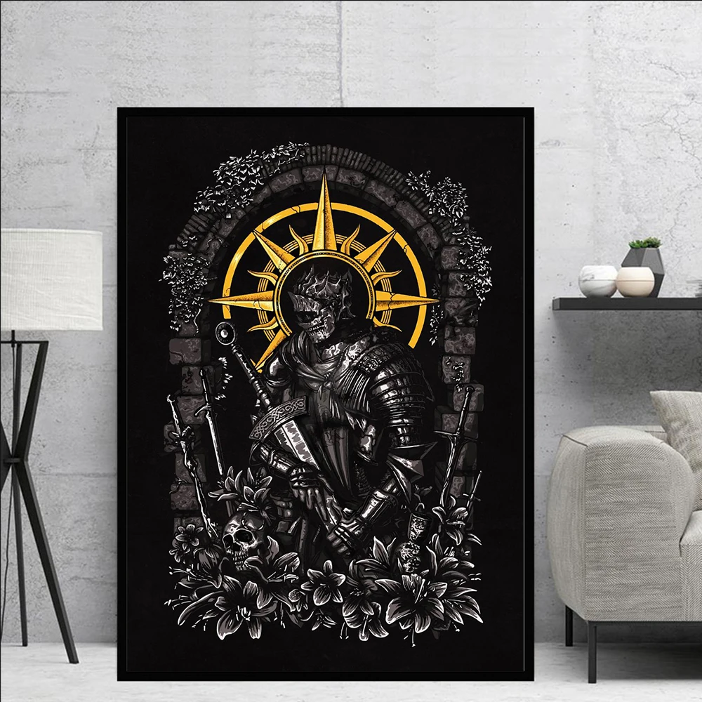 

Classic Vintage game poster Dark Souls Nordic style Wall Art Canvas Painting Home Living Room Decoration Pictures