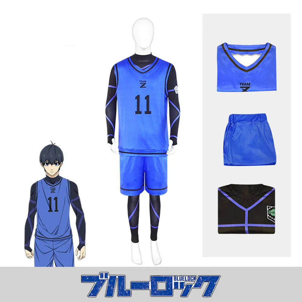 Anime Blue Lock Cosplay Costume Isagi Yoichi Chigiri Bachira Rensuke Kunigami Football Maillot Foot Uniforme Clothes Jerseys images - 6