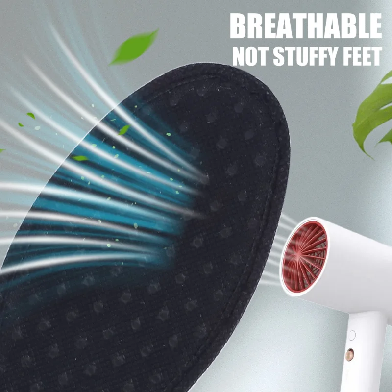 1Pairs Deodorant Foot Insoles Bamboo Charcoal Insert Light Weight Breathable Thin Sport Shoe Pad Suction Perspiration Insole images - 6