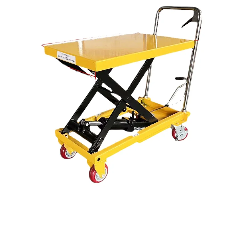 

Wyj Lifting Flat Wagon Mobile Electric Lift Small Lifter Simple Trolley