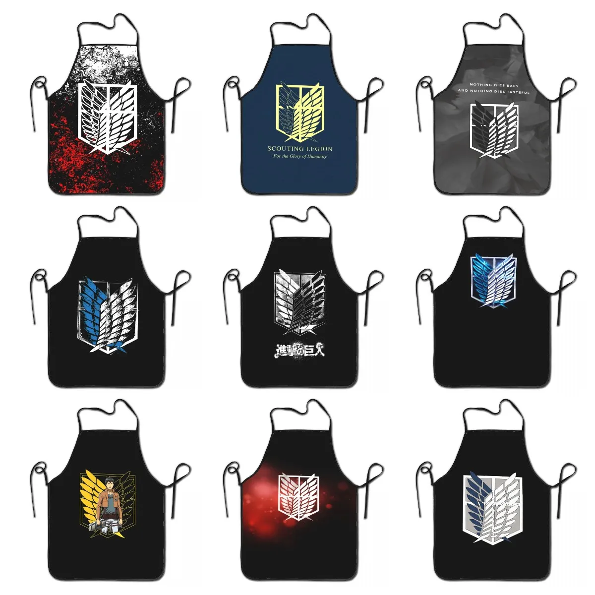 

Нагрудник Wings Of Freedom Attack On Titan, фартуки для мужчин и женщин, унисекс, кухонный шеф-повар, фартук для готовки и выпечки