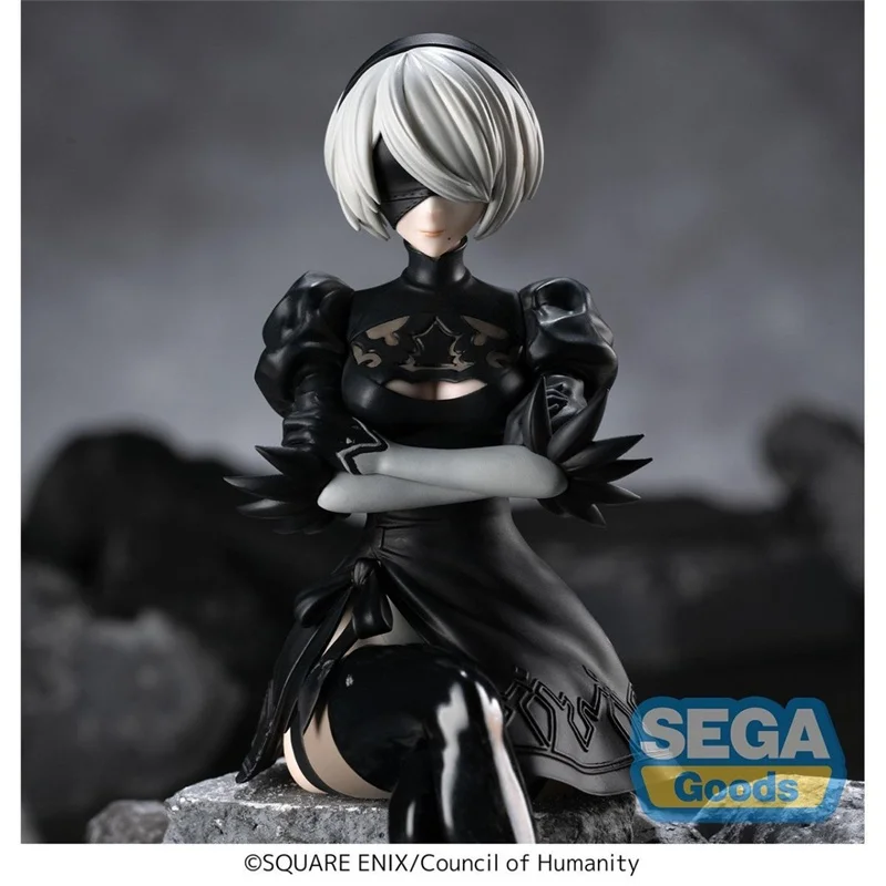 В наличии SEGA PM TV Ver. NieR:Automata Ver1.1a Yorha No. 2 Тип B ПВХ 18 см аниме экшн-Фигурки Коллекция
