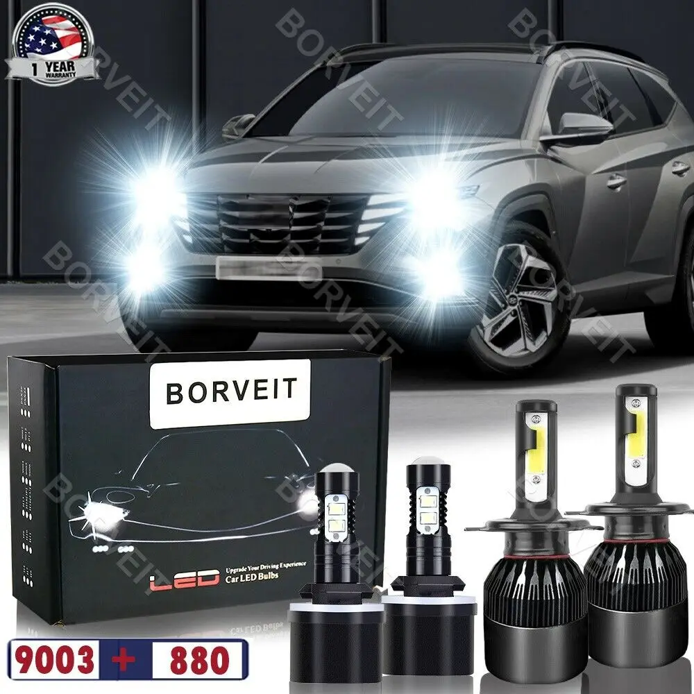 

4x Combo 9003/H4 + 880 светодиодсветильник фары противотумансветильник ры для Hyundai Tucson 2010-2013