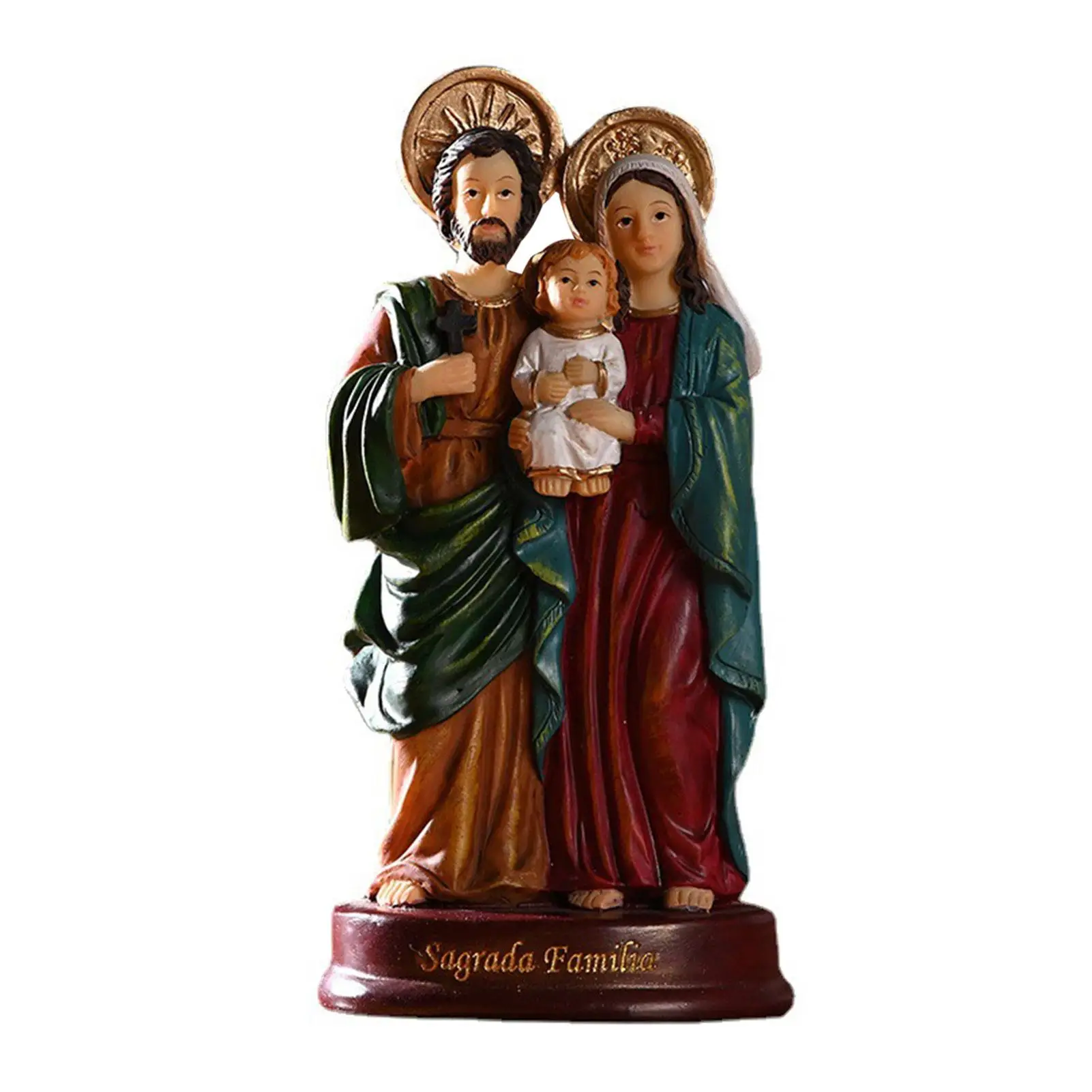 

Religious Figurine Holy Family Jesus Mary Joseph Resin Decoration