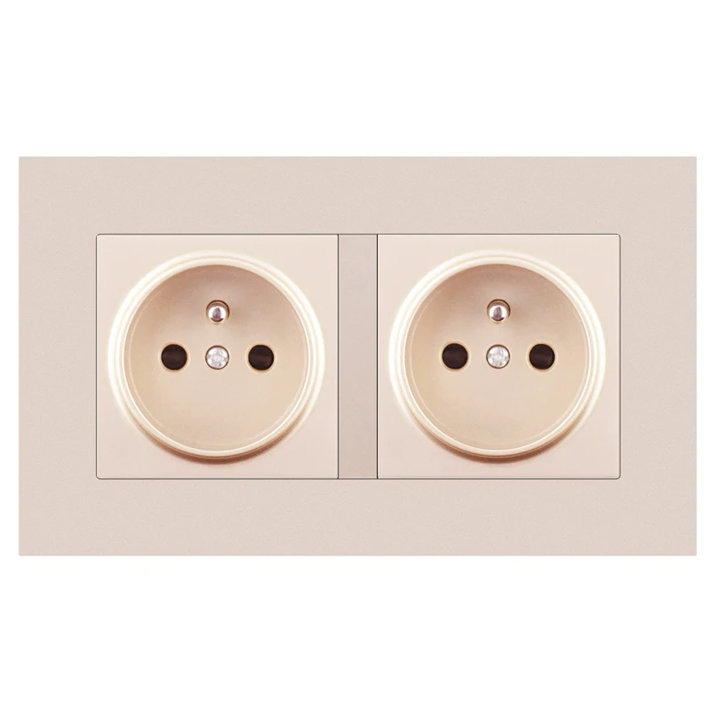 Avoir French Wall Power Electrical Socket With Dual USB Charger Port 5V Plastic Panel Electrical Outlets 146 Type Home Appliance images - 6