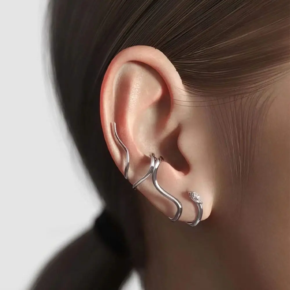 

1PC European American Style Women Unique Snake Shape Ear Clip Punk Clip Earring Non-piercing Ear Bone Buckle Fashion Jewelry