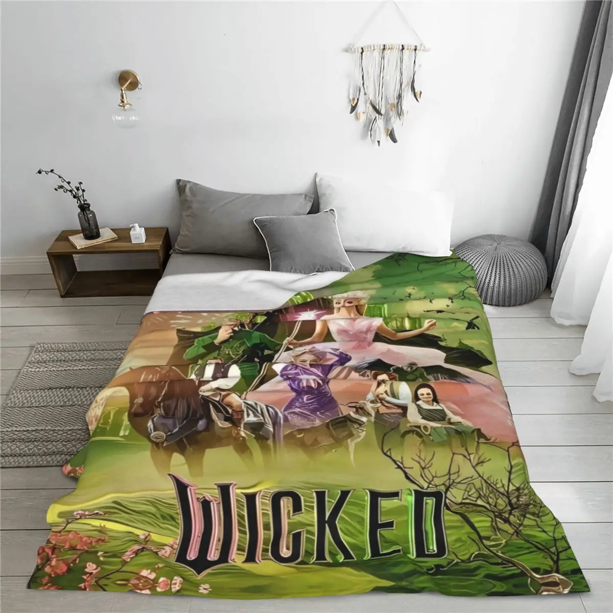 Мягкое одеяло для путешествий Wicked Elphaba &amp Glinda тональное фланелевое покрывало из