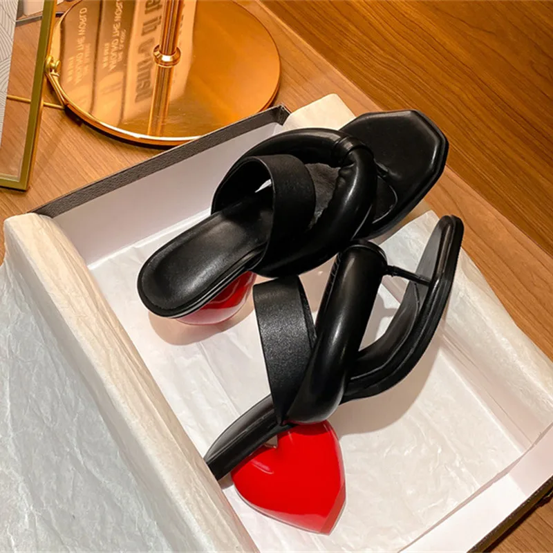 Women Slippers Summer Outdoor Street Style Heightening Love Strange Heels Flip Flops Party Dress Casual Sexy Female Pumps 34-43