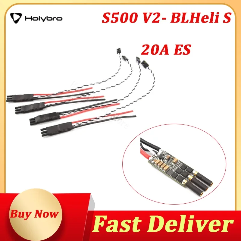 Фото Holybro X500 V2 ESC BLHeli-S 20A X500 V2 Запасные части MCU поддерживает Dshot150, dshot300 и Dshot600 для RC FPV Drone №1