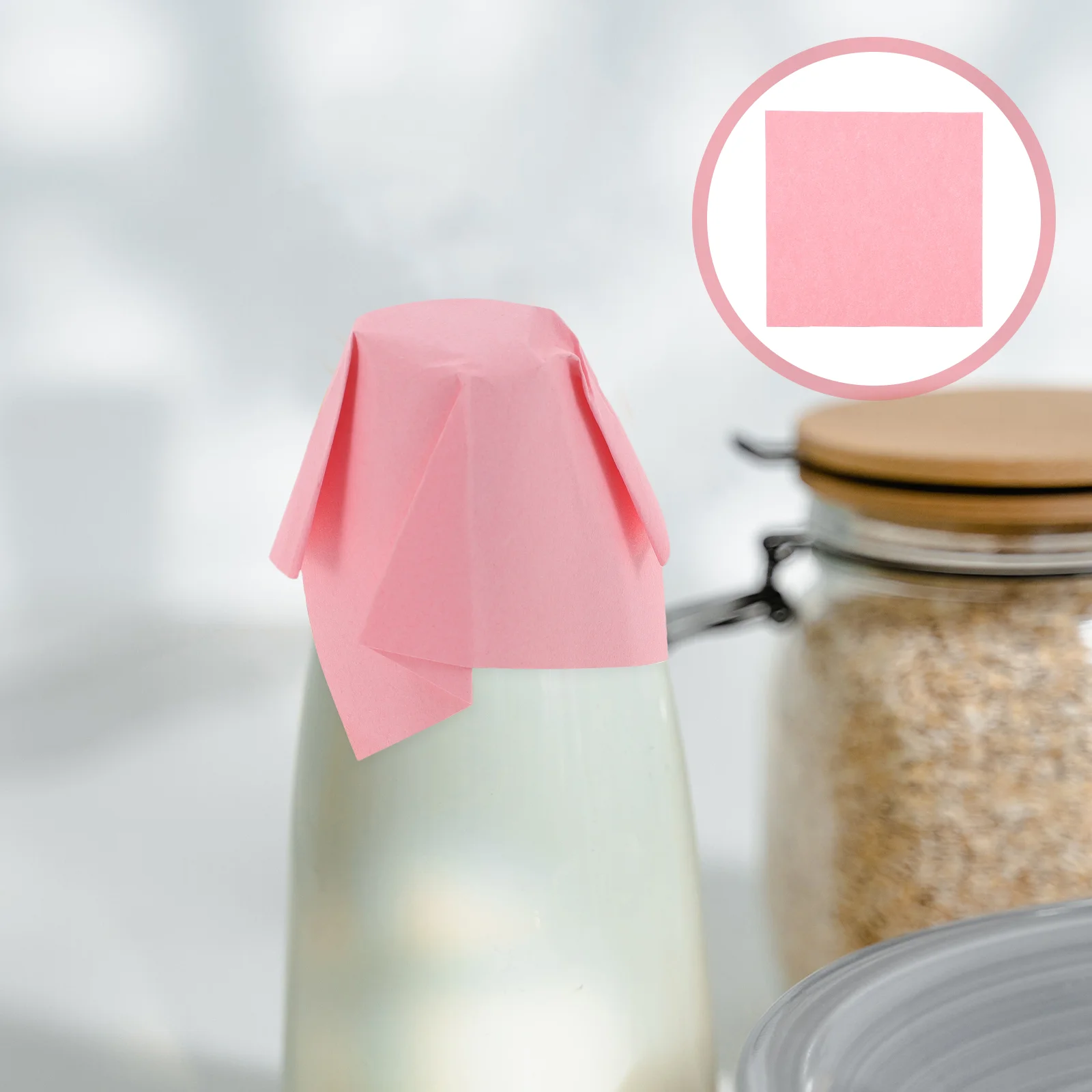 

Paper Cover Pudding Lid Jar Sealing Cup Yogurt Seal Diy Bottle Sheets Sealed Craft Desert Baking Wrapping Bakery Supplies