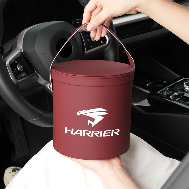 Автомобильная кожаная корзина для мусора с крышкой портативный органайзер