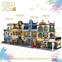 europe style street view building block shop store restaurant tavern architecture bricks ideas toys birthday gift for kidsadult