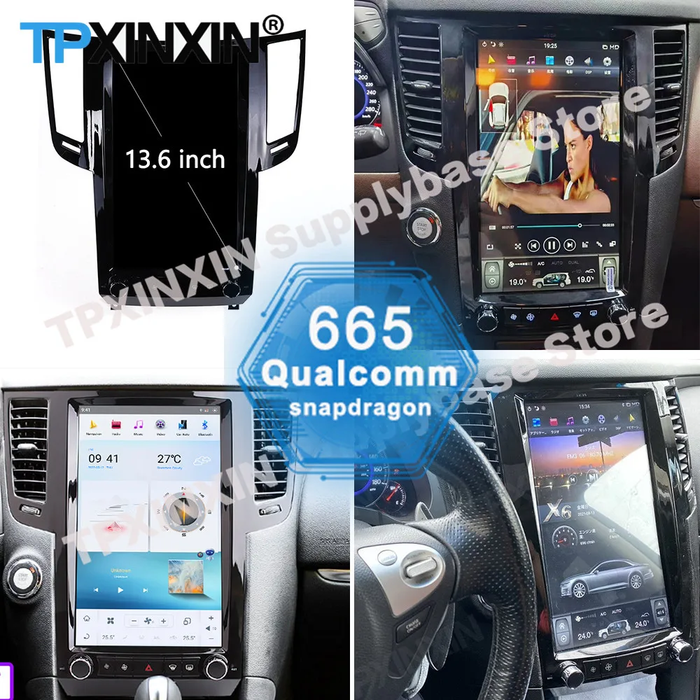 Qualcomm Tesla Screen Android 11 Car Radio Stereo Receiver For Infiniti FX FX25 FX35 FX37 2009-2013 QX70 2013-2016 GPS Head Unit