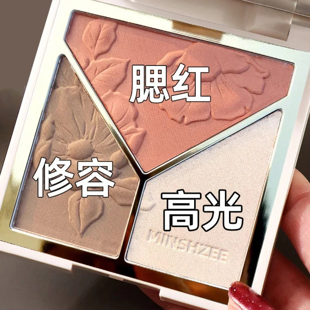 MINSHZEE Highlighting Contouring Palette Блестящие матовые тени для носа Румяна-хайлайтер
