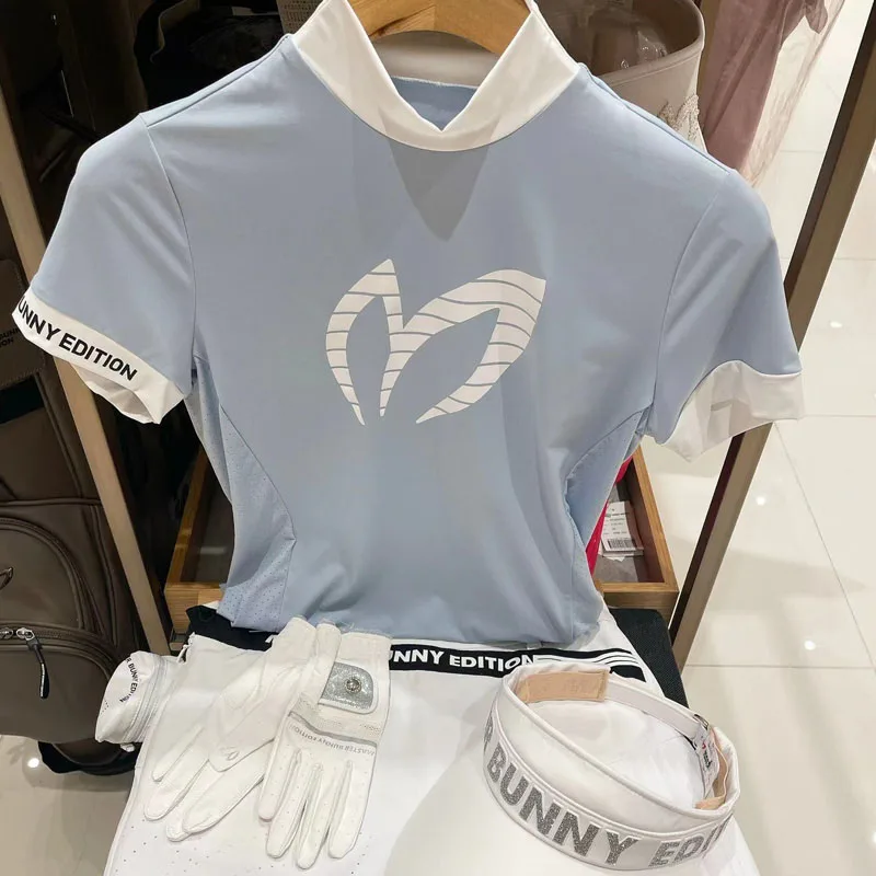 Golf Apparel Sports Sweatwicking T-shirt Slim Fit Slim Top Quick Dried Golf Women's Short Sleeve