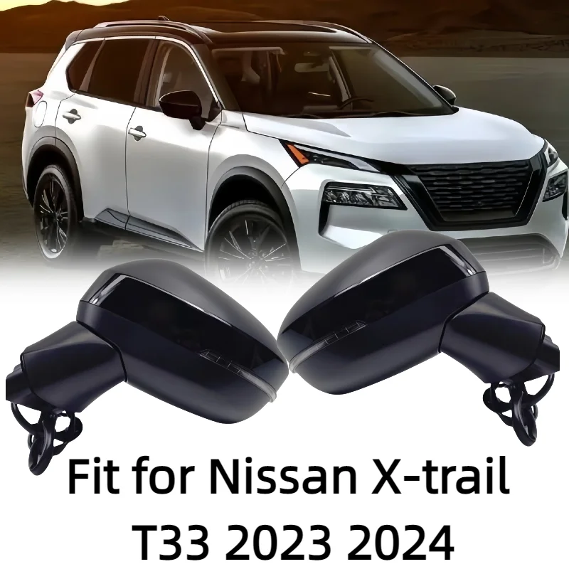 

Автомобильное боковое зеркало заднего вида в сборе с камерой для Nissan X-trail T33 2023 2024, складная вспышка, сигнальная лампа, слепая зона