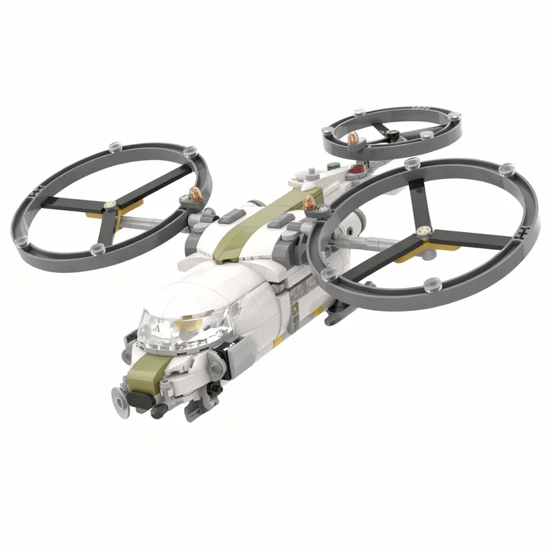 Фото 465 деталей MOC Icons Cormorant Rotocopter, стандартная конфигурация, модель из строительных блоков, рождественский подарок, конструктор, подарок на день рождения, для демонстрации. №1