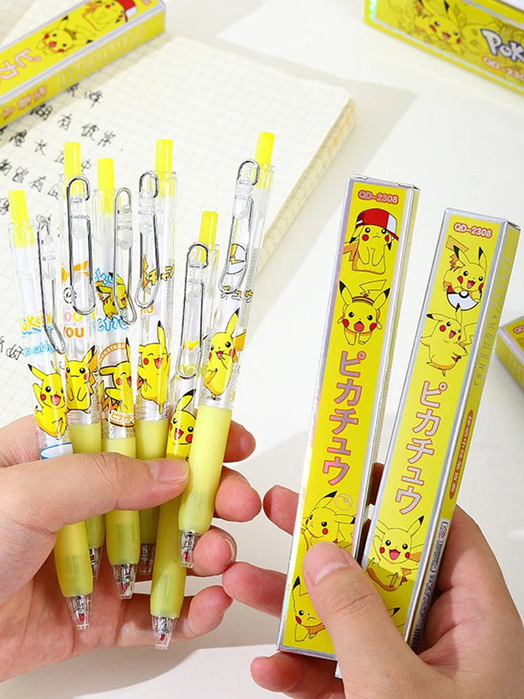 Набор Гелевых Ручек Sanrio Pokemon 18/36 Шт. Черные Школьные И Офисные Канцелярские