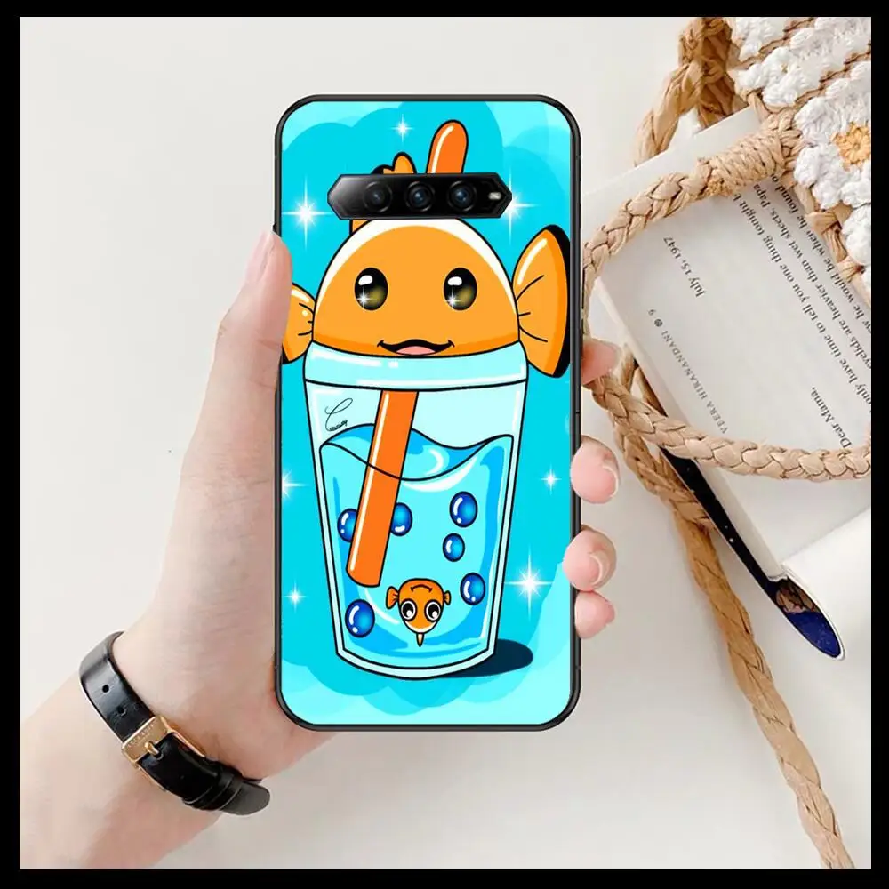 hot kawaii cup phone case for xiaomi redmi black shark 4 pro 2 3 3s cases helo black cover silicone back prett mini cover funda free global shipping